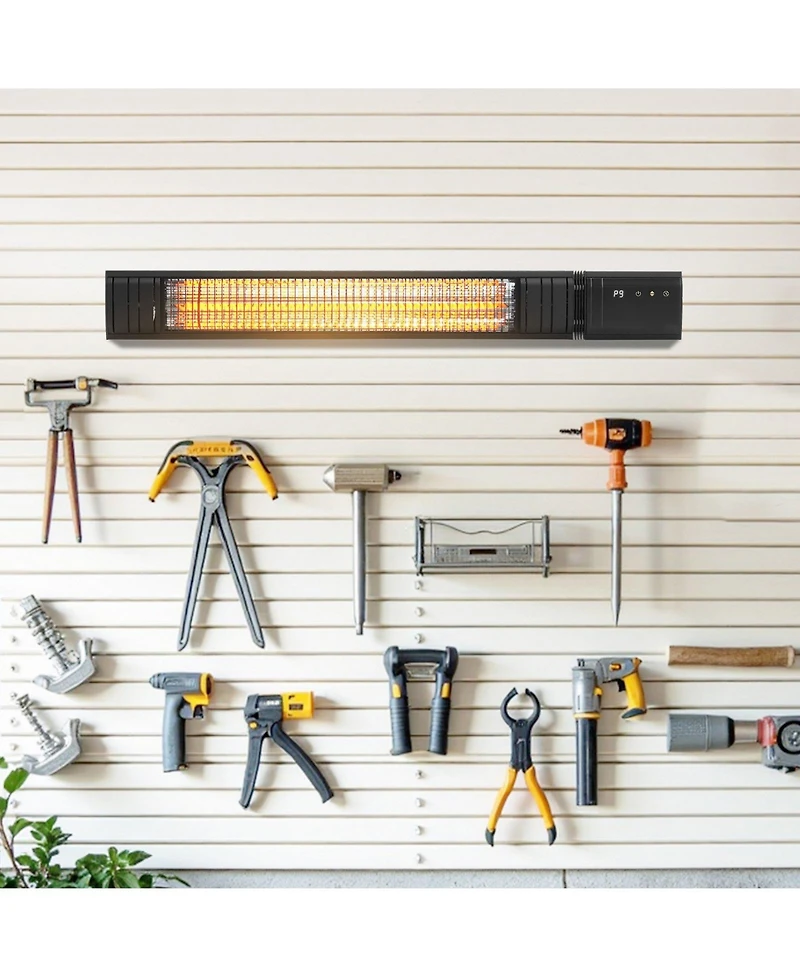 Sugift 1500W Carbon Infrared Heater with 9 Power Levels & Wall Mount Option