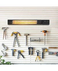 Sugift 1500W Carbon Infrared Heater with 9 Power Levels & Wall Mount Option