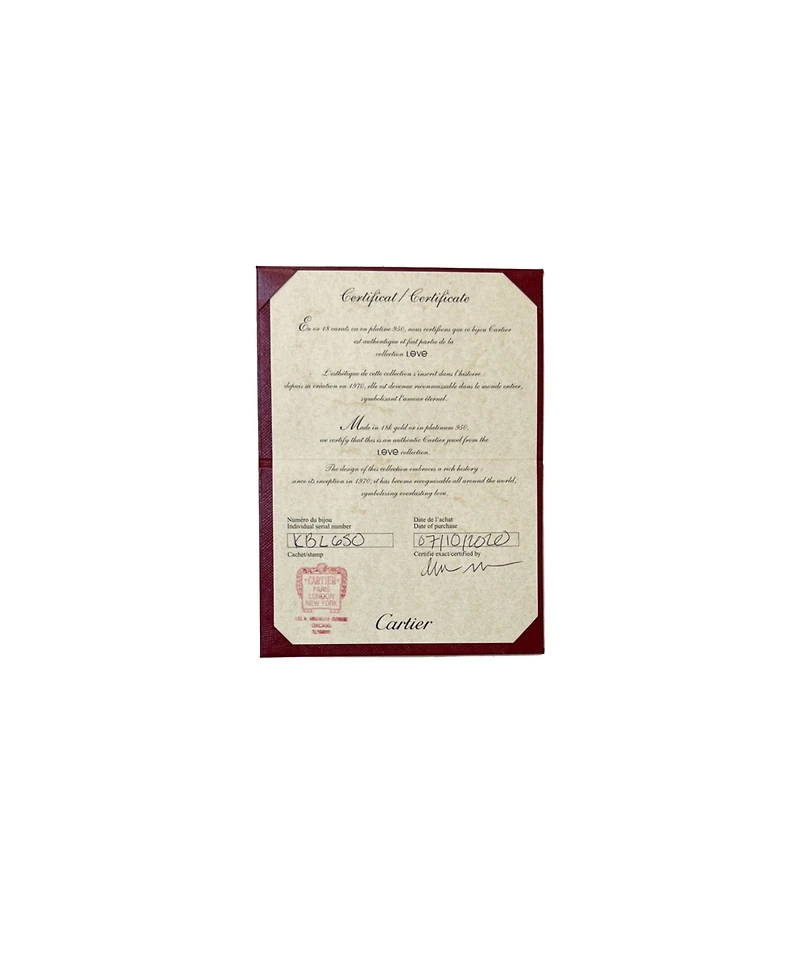 Pre-Owned Cartier Yellow Gold Love Ring