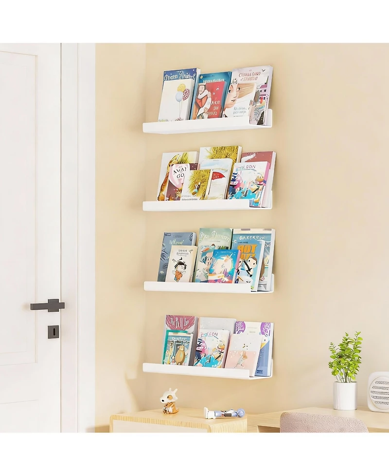 Yigii 4 Pack Acrylic Wall Shelves