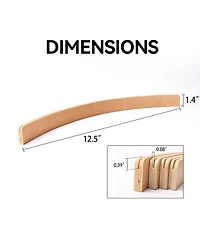 Gse Games & Sports Expert Set of 4 Playing Cards Holders, Wooden Curved Playing Card Racks for Kids