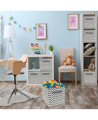 Sorbus 6 Pack 11 Inch Foldable Storage Cubes with Handle- for Organizing Home, Shelves, Nursery, Playroom, Closet and More