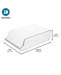 iDesign Water Bottle Organizer for Fridge - Set of 2 - Clear