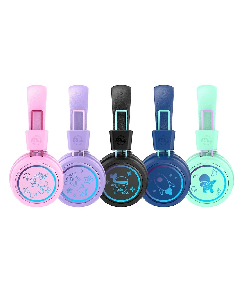 Mee audio KidJamz KJ55BT (2 Pack) Bluetooth Wireless Headphones for Kids w/ Led Lights