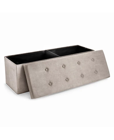Sorbus 44 Inch Faux Suede Storage Bench