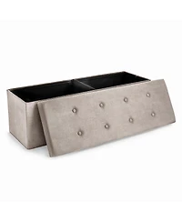 Sorbus 44 Inch Faux Suede Storage Bench