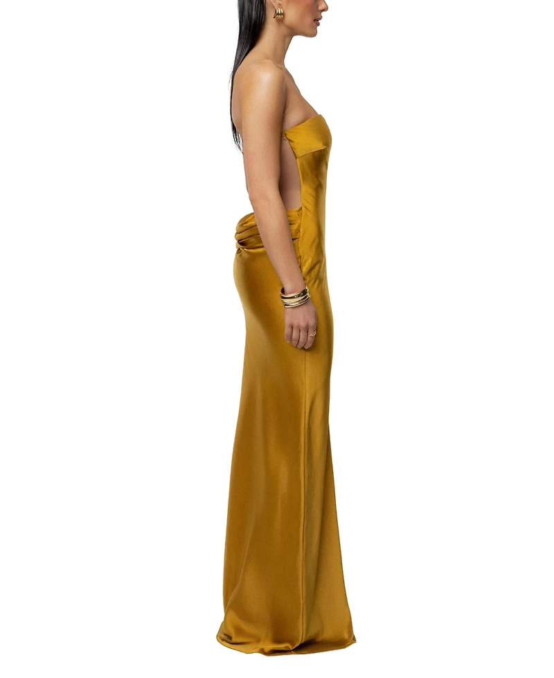 Jluxlabel Women's Regal Rising Satin Maxi Dress