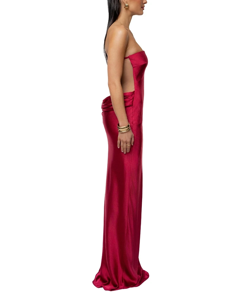 Jluxlabel Women's Regal Rising Satin Maxi Dress