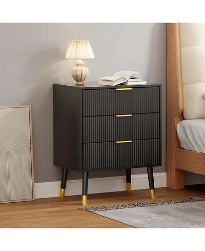 gaomon Modern Program 3-Drawer Wooden Deep-Storage Dresser