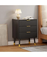 gaomon Modern Program 3-Drawer Wooden Deep-Storage Dresser