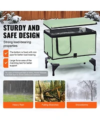 Aostirmotor Heated Elevated Cat House with Pad