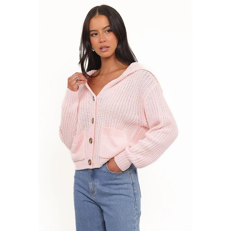 Petal and Pup Women's Amelia Oversize Collar Button Cardigan - Navy Xl