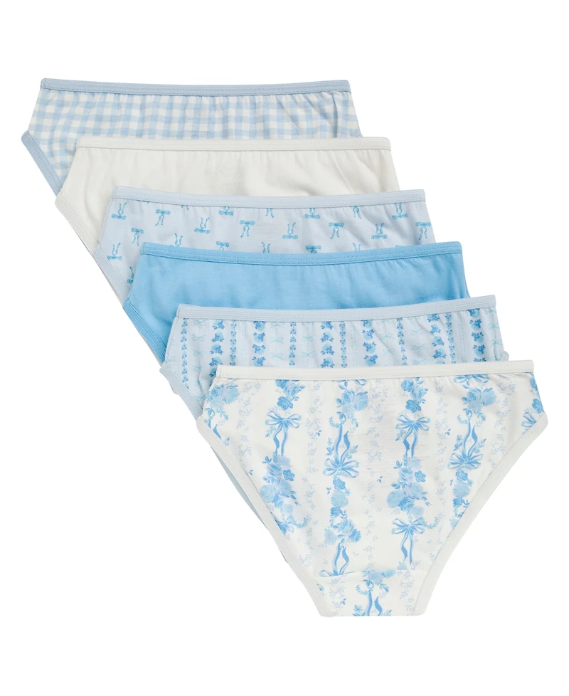 Maidenform Girls' 4-12 Cotton Bikini Underwear, 6-Pack