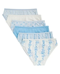 Maidenform Girls' 4-12 Cotton Bikini Underwear, 6-Pack