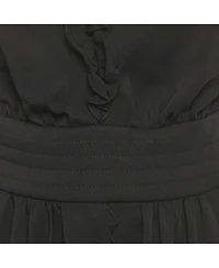 Pre-Owned D&g Womens Black Stretch Crepe Frill Detail Mini Dress