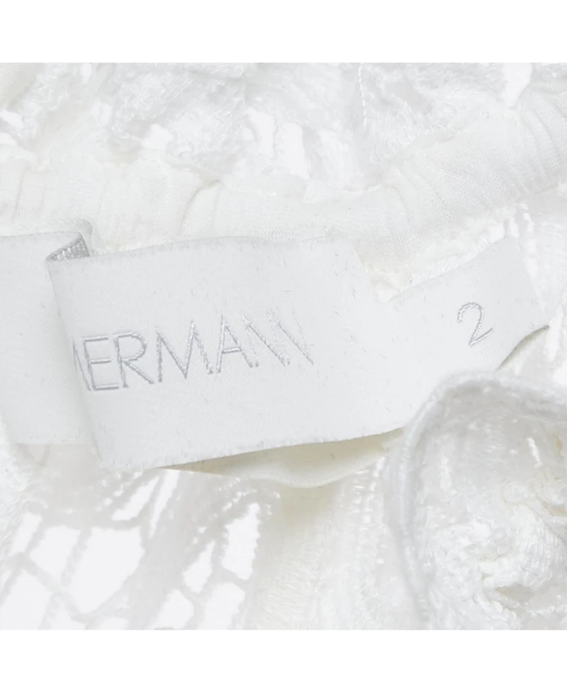 Pre-Owned Zimmermann Women's White Battenburg Lace Bonita Mini Dress