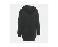 Pre-Owned Moschino Womens Couture Black Logo Print Cotton Oversized Hoodie