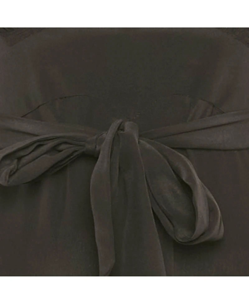 Pre-Owned Balenciaga Women's Black Silk Flared Maxi Dress