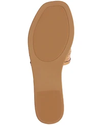 Journee Collection Womens Primah "H" Band Medium and Wide Width Slip On Flat Sandals