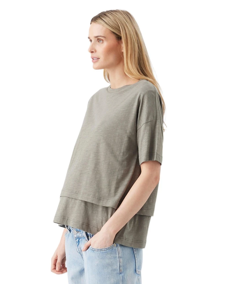 Ripe Maternity Claud Nursing Tee Moss