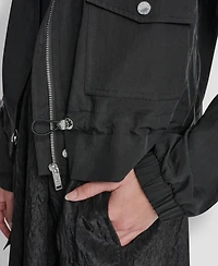 Dkny Women's Studded Hooded Anorak Jacket