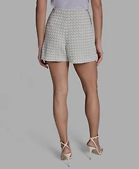 Bcbg Women's Mid-Rise Pull-On Tweed Shorts