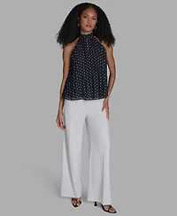Bcbg Women's Polka Dot Halter Neck Top