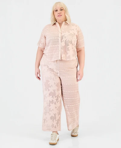 And Now This Trendy Plus Lace Drawstring-Waist Pants, Macy's Exclusive