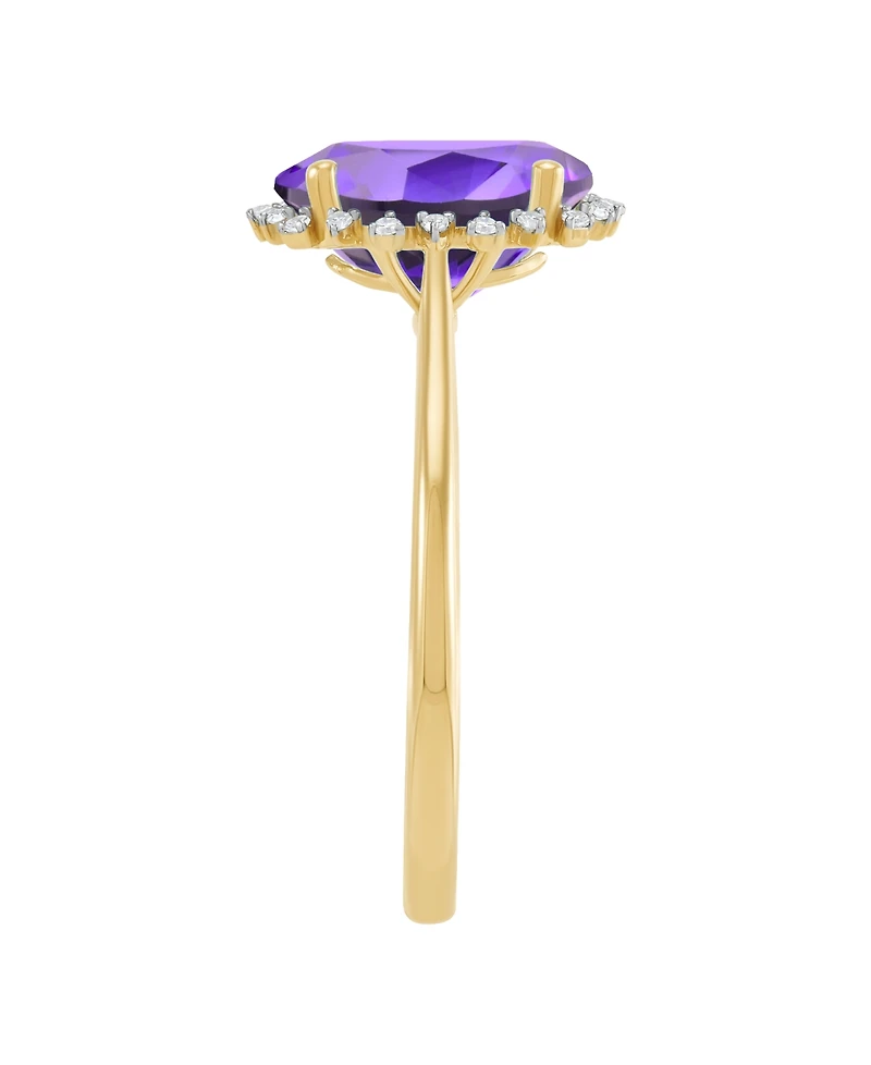 Macy's Citrine (2-1/5 ct. t.w.) & Diamond Accent Ring 10K Yellow Gold (Also Available Blue Topaz, Amethyst, Peridot, Garnet)