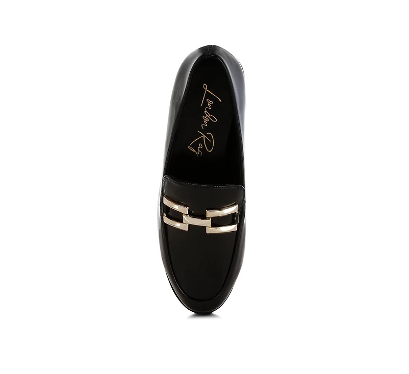 Revanta Patent Faux Leather Loafers