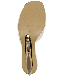 Arezzo Women's Leona Square Toe Wedge Sandals