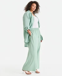 I.n.c. International Concepts Plus Pull-On Wide-Leg Pants, Created for Macy's