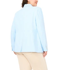 Vince Camuto Plus Double Breasted Flap Pocket Blazer