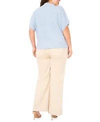 Vince Camuto Plus Cowl Neck Boxy Top