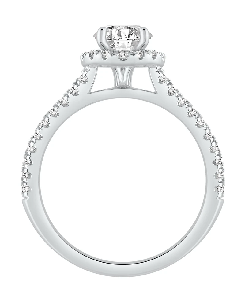 Gia Certified Diamonds Halo Engagement Ring (1-1/4 ct. t.w.) in 14k Yellow or White Gold