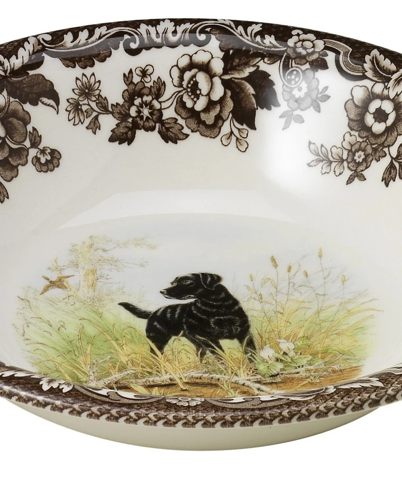 Spode Woodland Black Lab Cereal Bowl