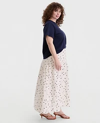On 34th Trendy Plus Size Dot Print Maxi Skirt, Macy's Exclusive