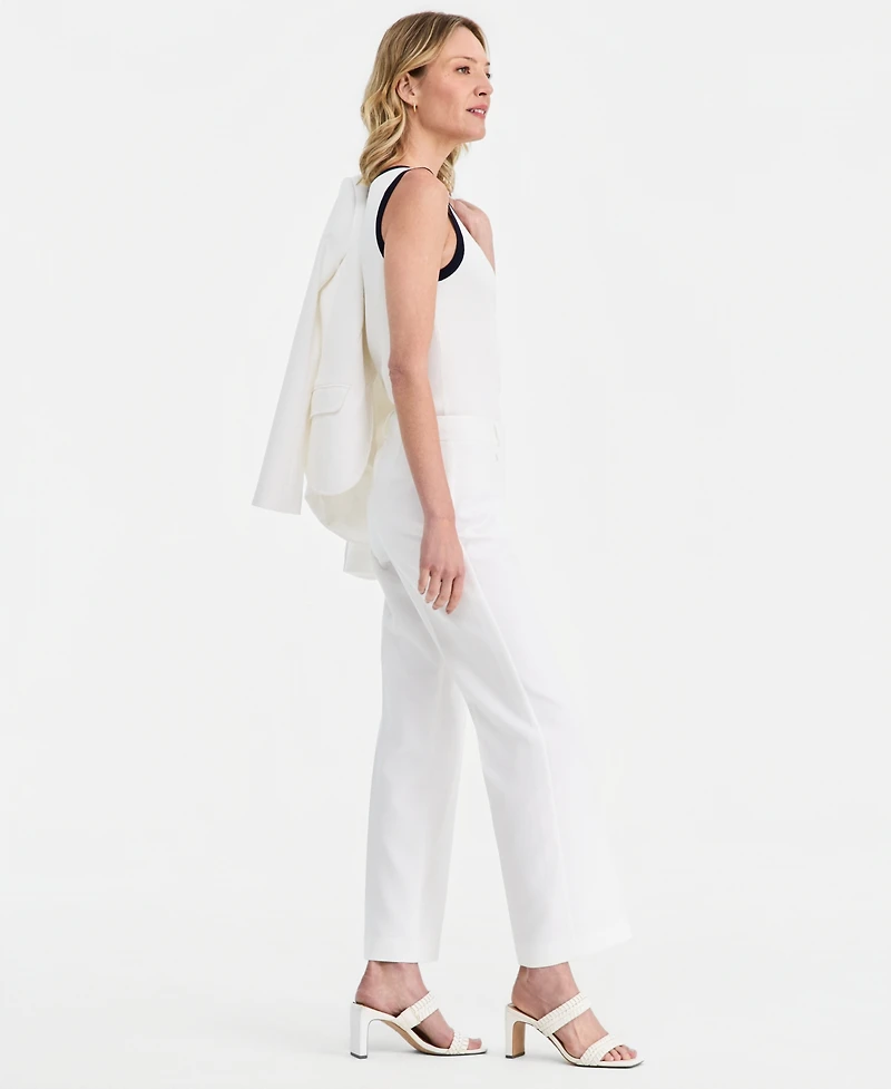 Tahari Asl Petite Stretch Mid Rise Flare Pants