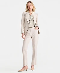 Tahari Asl Women's Twill Peak Lapel One-Button Blazer