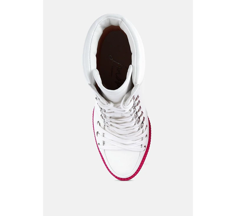 Womens larch cushion collared biker boots