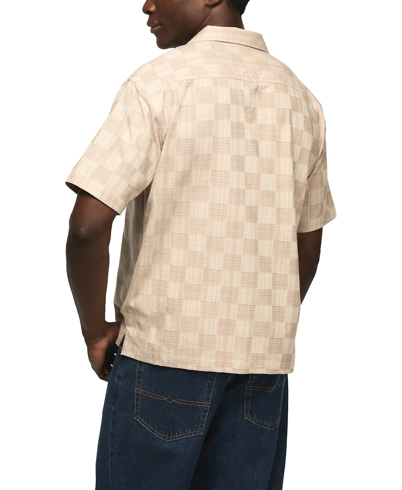 Lucky Brand Men's Untuck Camp Collar Shirt