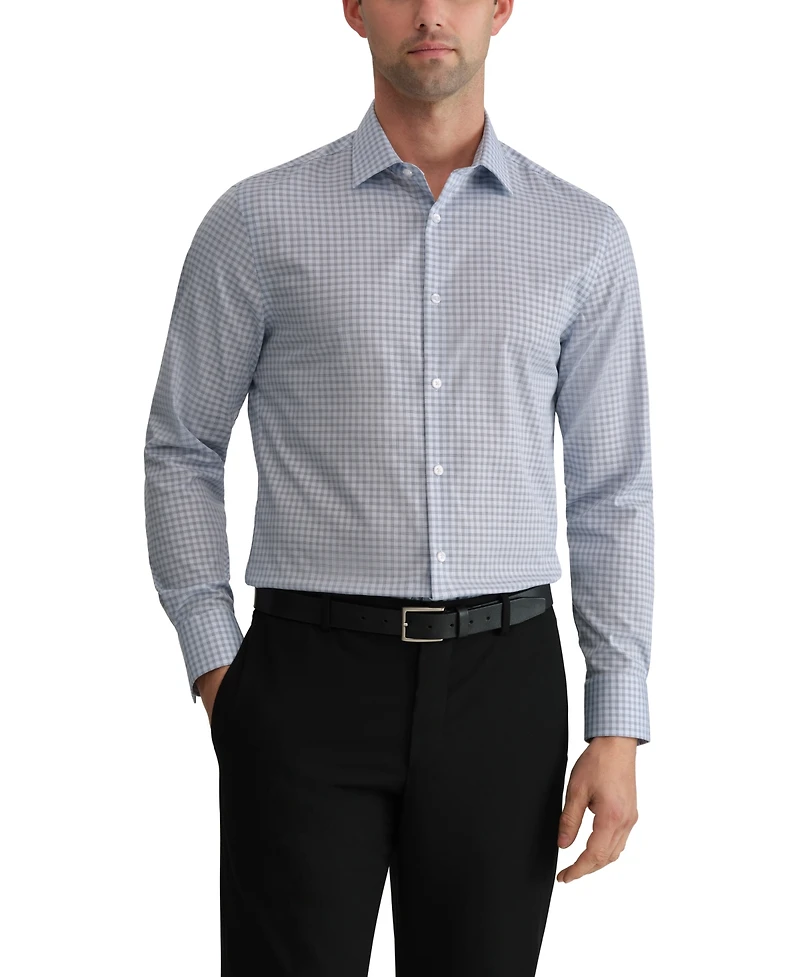 Calvin Klein Men's Refined Cotton Stretch Spread Collar Dress Shirt