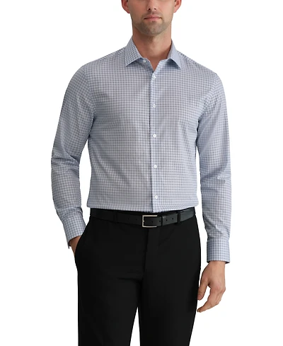 Calvin Klein Men's Refined Cotton Stretch Spread Collar Dress Shirt