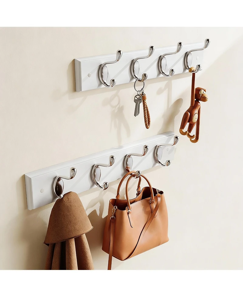Yigii Wall Mounted Coat Rack with Hooks for Hats, Coats, and More