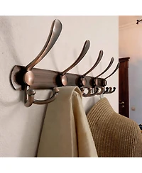 Yigii Heavy Duty 5-Tri Hook Wall Rack for Coats, Hats, Towels, Entryway