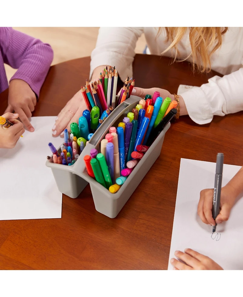 ECR4Kids 4-Compartment Small Caddy, Grey, 6-Pack