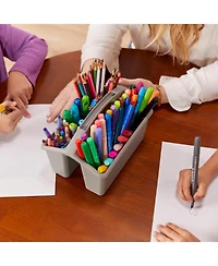 ECR4Kids 4-Compartment Small Caddy, Grey, 6-Pack