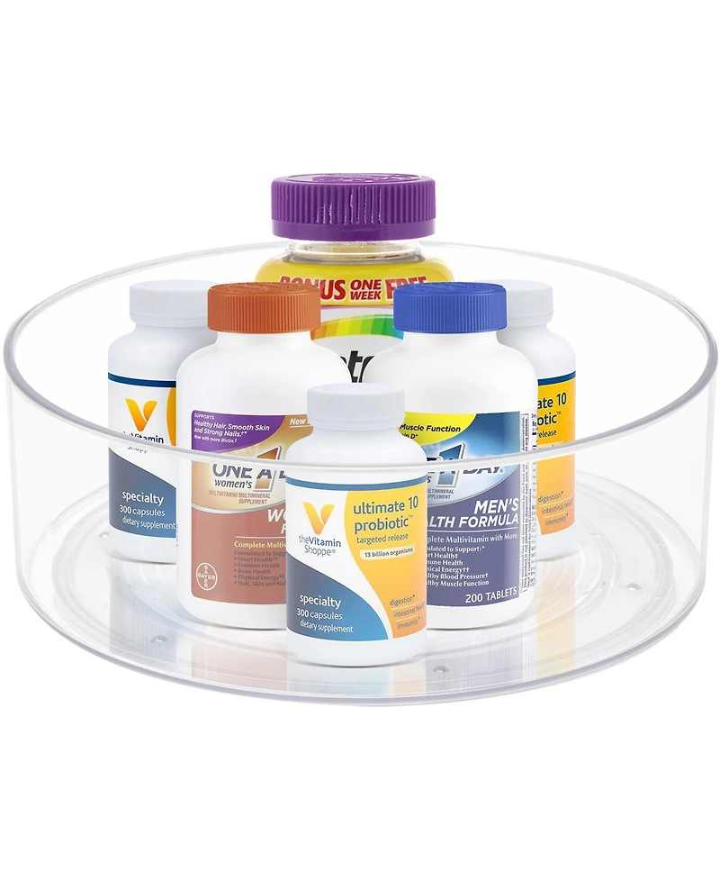 Sorbus 2 Pack Clear Lazy Susan Bins - Versatile for Pantry, Fridge, and Bathroom Storage