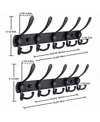 Yigii 5-Tri Stainless Steel Coat Rack, Heavy Duty, Blue, for Entryways & Bathrooms