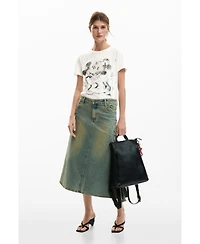 Desigual Women's Medium backpack with Mickey Mouse appliques